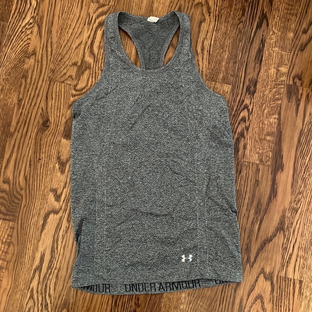 gray under armor tank top